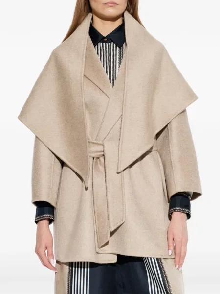Gulerat cu centură palton Max Mara