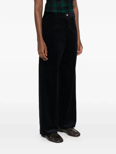 Pantaloni Forte_forte de catifea cord albastru