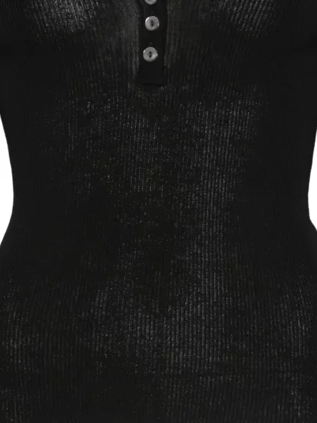 Tricou P.a.r.o.s.h. cu decolteu în V negru