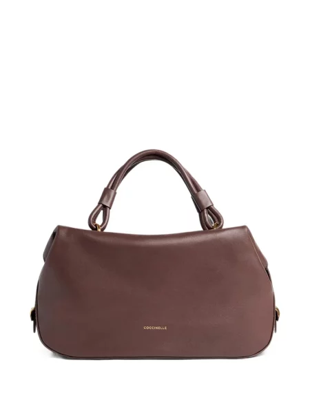 Geantă shopper Coccinelle din piele maro