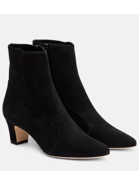 Cizme scurte Manolo Blahnik din piele de căprioară negru