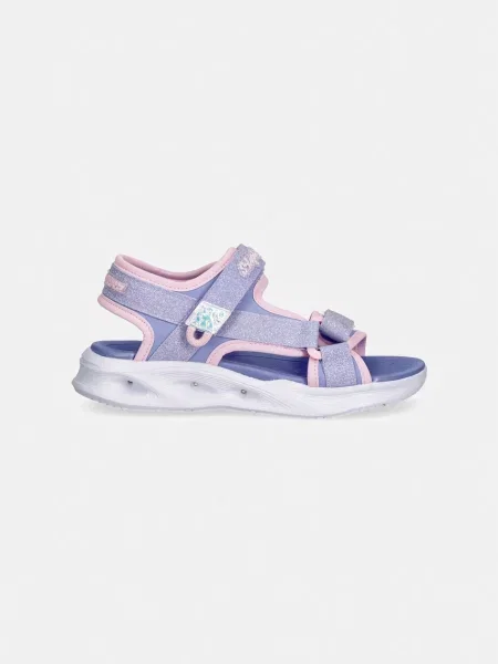 Skechers sandále detské SOLA GLOW SANDAL fialová