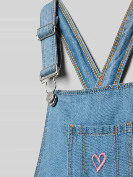 Rozkloszowana sukienka jeansowa z czystej bawełny S.oliver Red Label niebieska