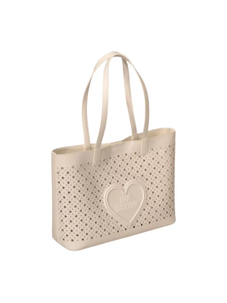 Shopperka Love Moschino w serca biała