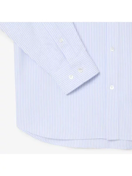 Lacoste Koszula Oxford W Paski Regular Fit niebieski