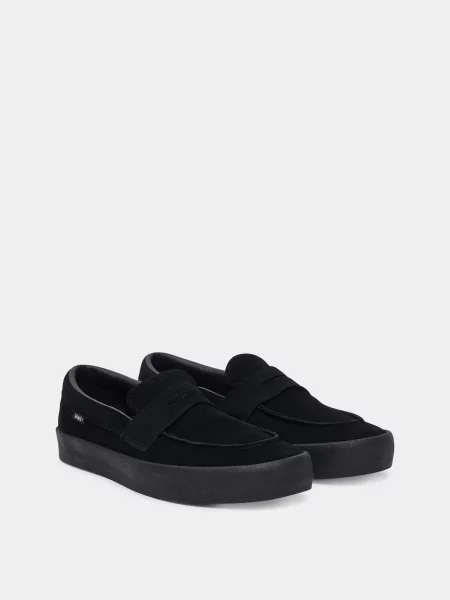 Кожаные лоферы Vans черные