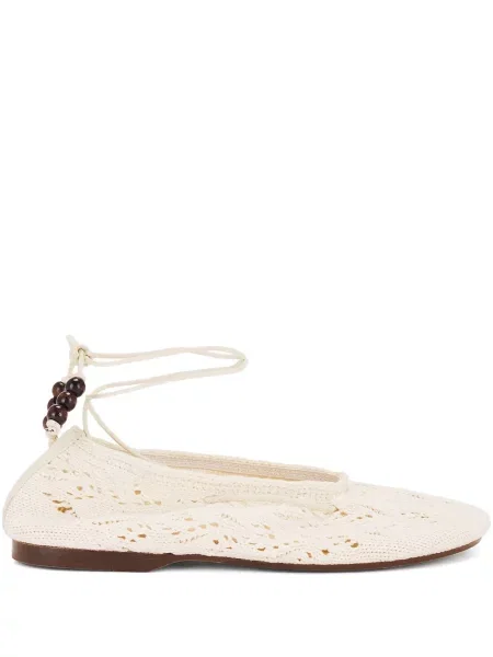 Šněrovací krajkové baleríny Alohas s korálky