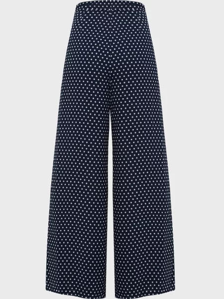 Широкі штани Michael Kors в горошок сині