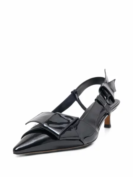 Pantofi cu toc Maje cu funde slingback negru