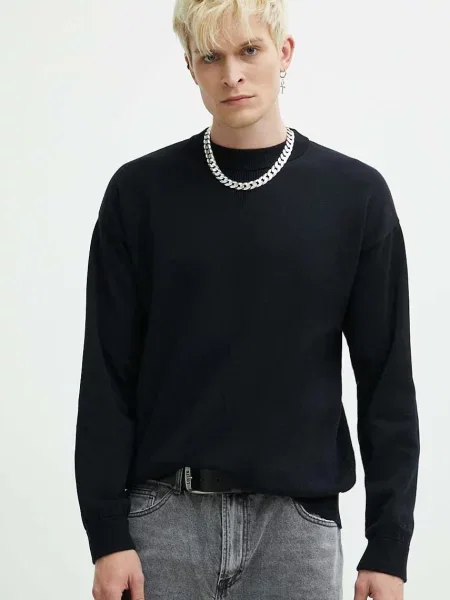 HUGO pulover de light negru