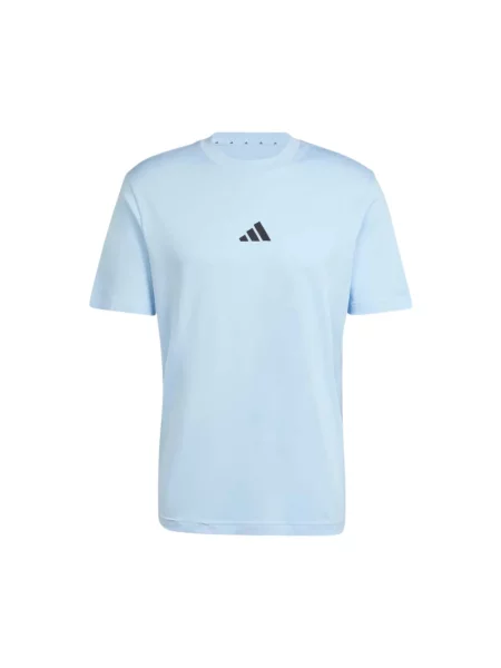 T-shirt z detalem z logo Adidas niebieska