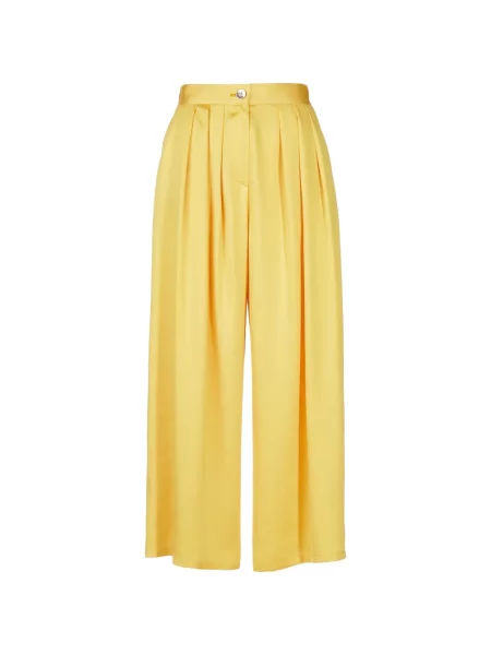 Pantaloni Tessitura Body Couture galben