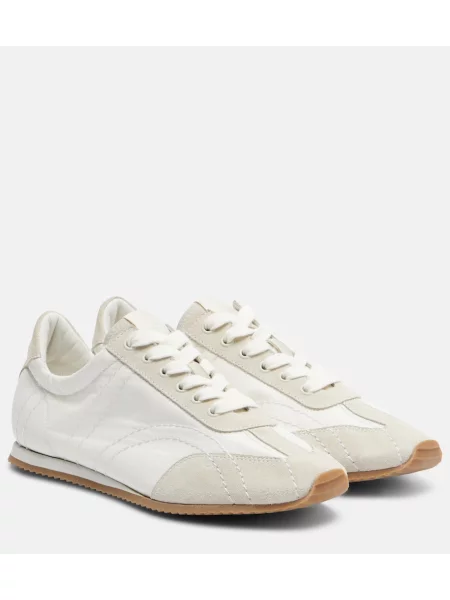 Sneakerși Toteme din piele de căprioară alb