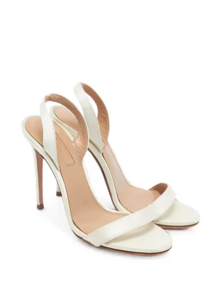 Sandale Aquazzura slingback cu bretele alb
