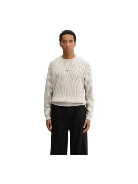 Sweter Filling Pieces wełniany beżowy
