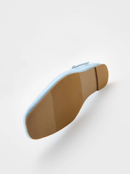 Балетки Reserved с сеткой голубые