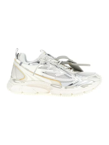 Sneakersy Off-white z siateczką białe