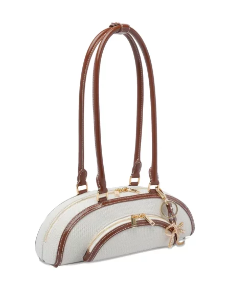 Geantă Self-portrait din canvas alb