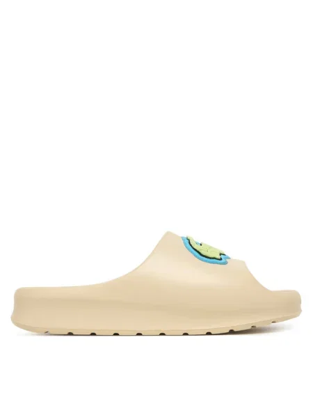 Lacoste Чехли Serve Slides Кремав