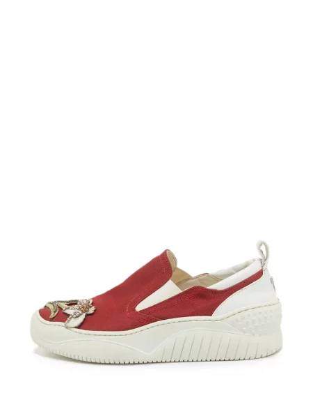 Sneakerși N°21 cu model floral roșu