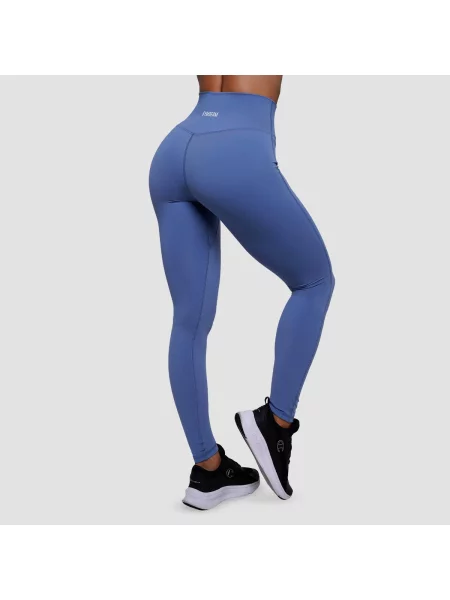 Legginsy fitness z wysokim stanem FIT niebieskie