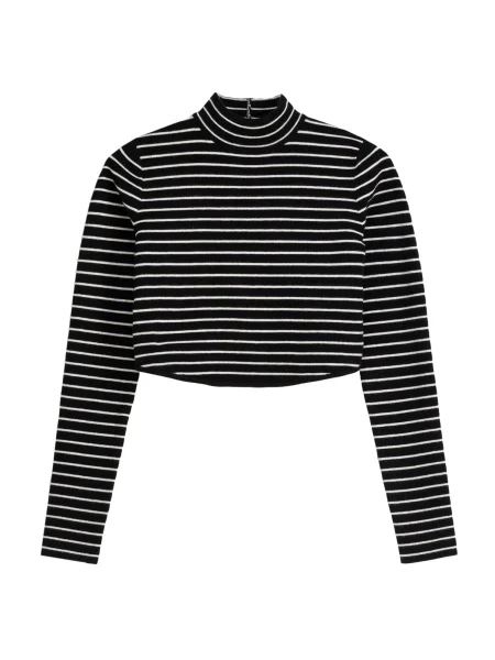 Bershka Pulover negru alb