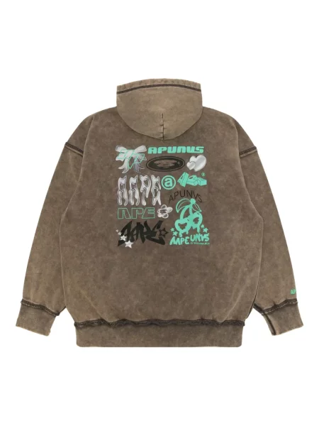 Hanorac cu glugă Aape By A Bathing Ape cu imagine maro