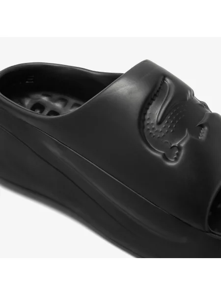 Lacoste Klapki Croco W Kolorze Czarnym czarne