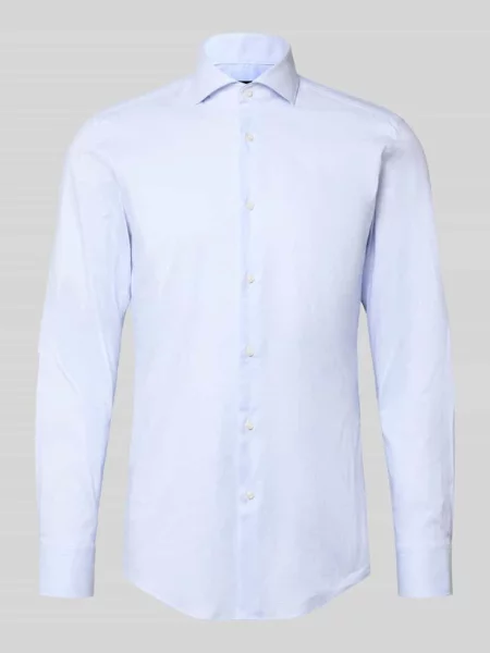 Koszula biznesowa o kroju slim fit z mieszanka bawełny model H-HANK-SP' Boss błękitna