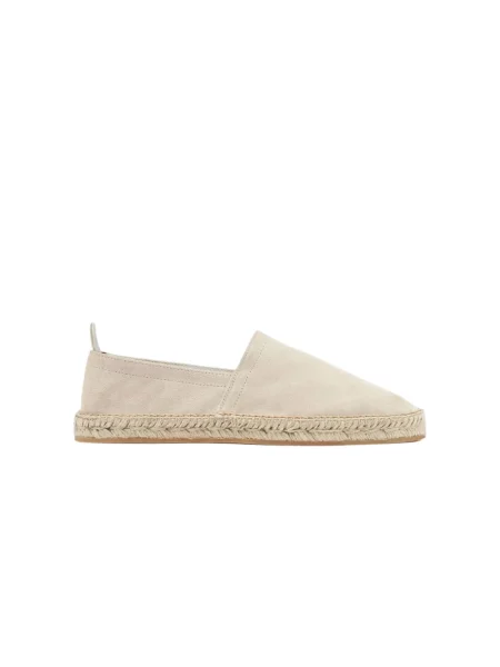 Espadryle Scarosso skórzane beżowe