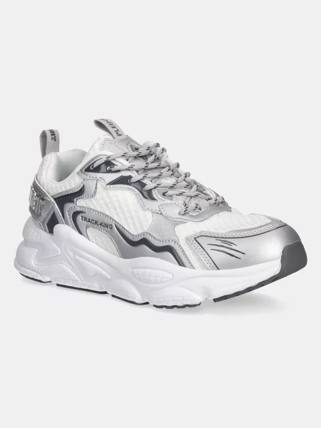 Superge PLEIN SPORT Track-King Chrome bela