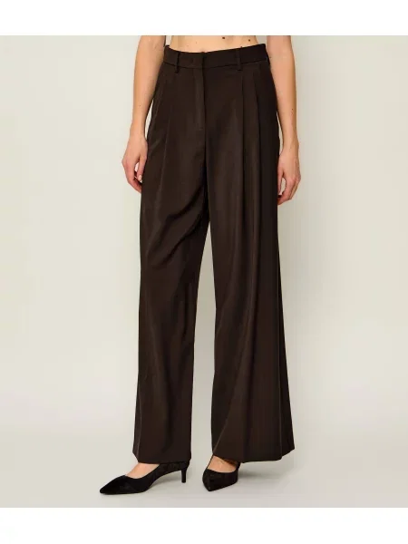 Weekend MaxMara De lână pantaloni Wkdadalfi | Relaxed fit maro