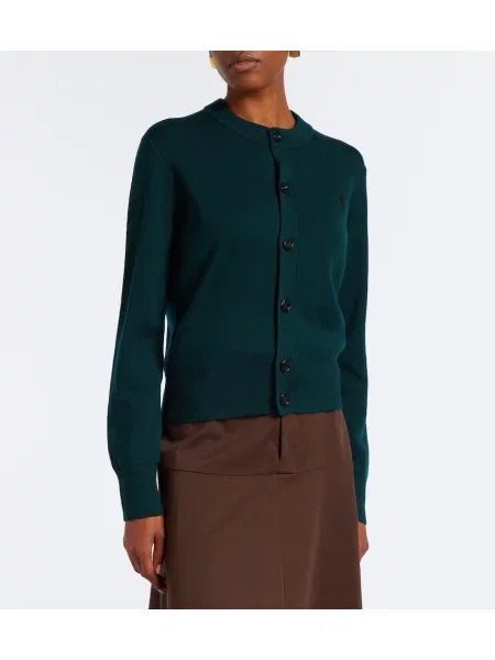 Cardigan Ami Paris de lână verde