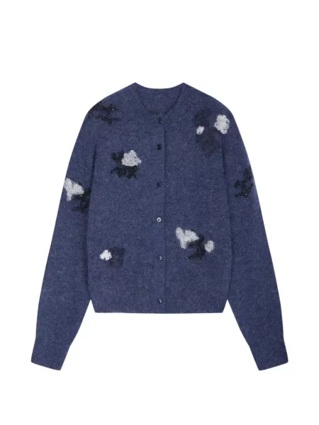 Cardigan Jnby cu model floral albastru