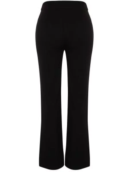 Pantaloni Trendyol cu talie înaltă negru