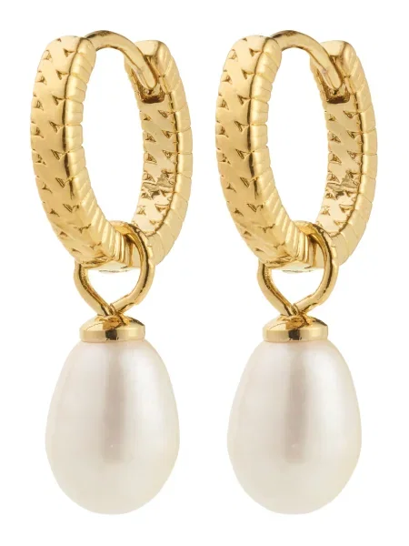 Pilgrim Uhani ELLIANA zlata / biserno bela