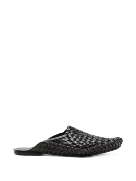 Papuci tip mules The Row din piele negru
