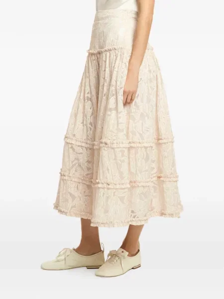 Fustă Cinq A Sept cu model floral din dantelă
