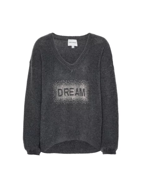 Sweter American Dreams wełniany szary