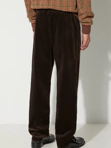 Manšestrové kalhoty Norse Projects Aros hnědé