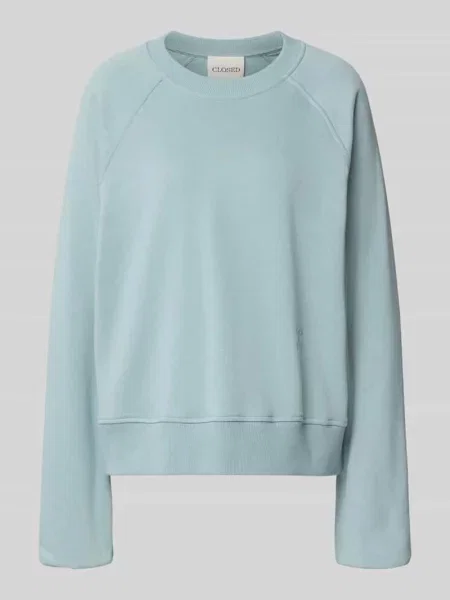 Bluza o kroju oversized z okrągłym dekoltem Closed błękitna
