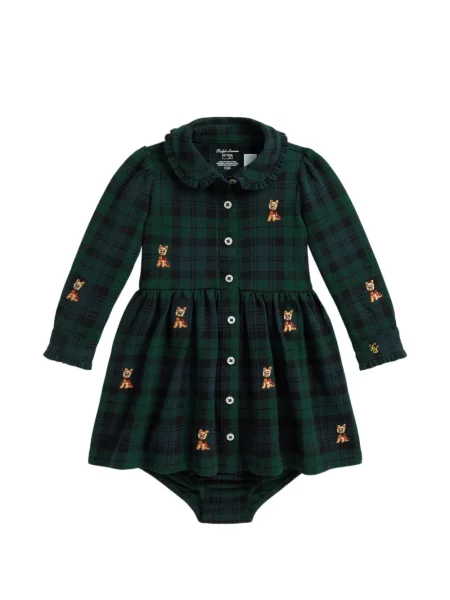 Sukienka dziecięca Polo Ralph Lauren zielona