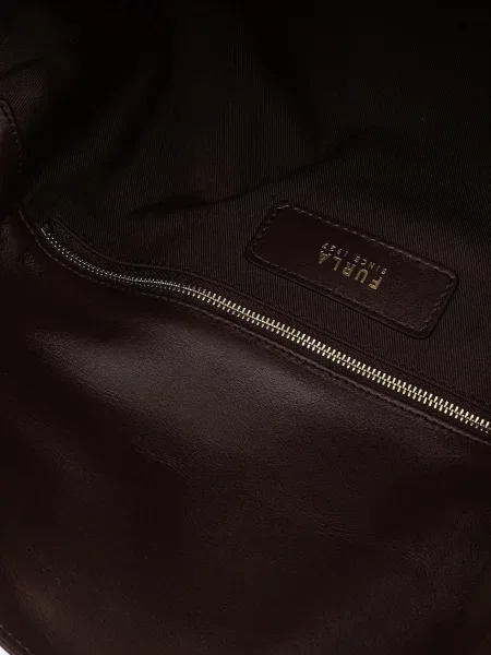 Furla Bőr válltáska Furla Ginevra L barna