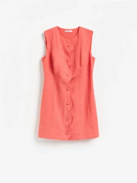 Reserved Rochie mini cu adaos de in portocaliu