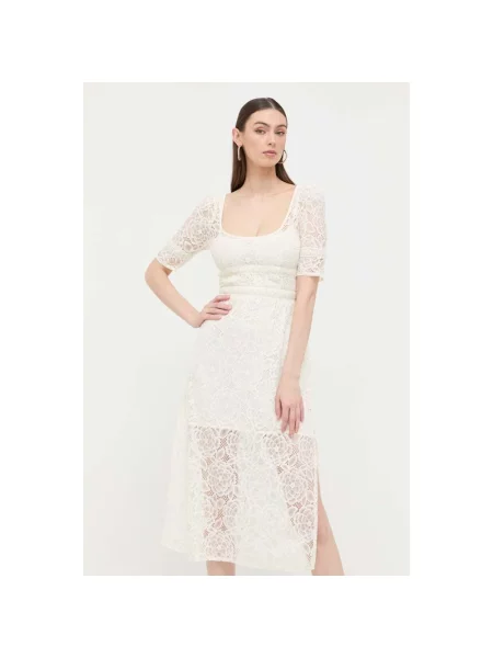 Sukienka For Love & Lemons koronkowa biała