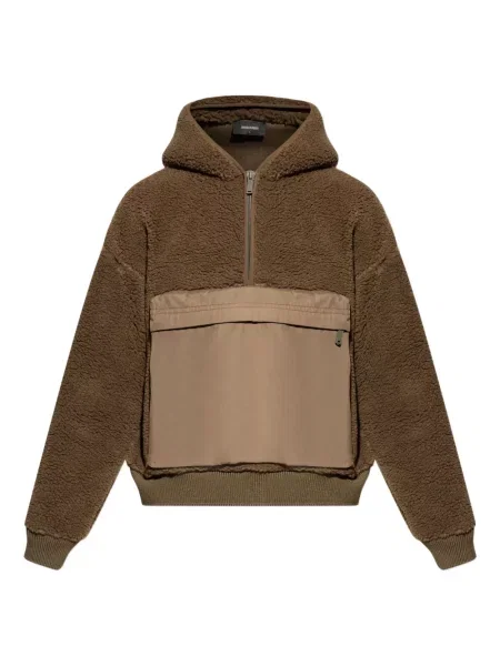 Hanorac cu glugă Dsquared2 din fleece maro
