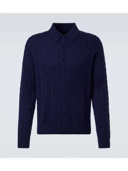 Pulover Arch4 din cașmir albastru