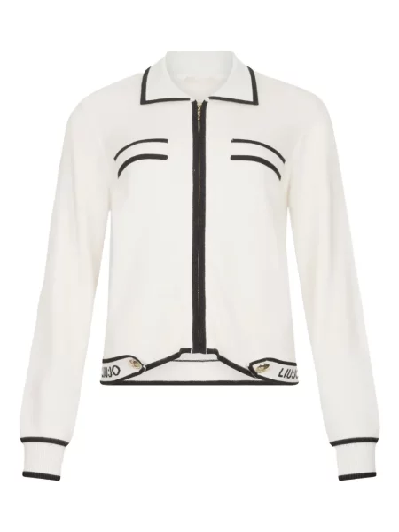 Kołnierzykowy kardigan Liu Jo biały