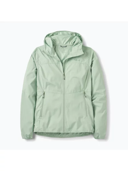 Női szélálló dzseki Rab Windgather Hoody fig green. Méret: M zöld