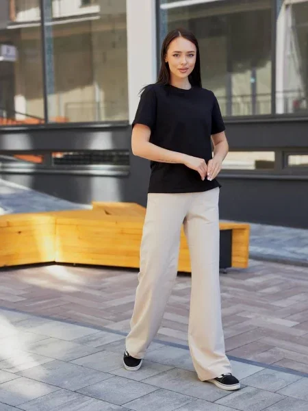 Штани спортивні Umon бавовна/еластан бежевий